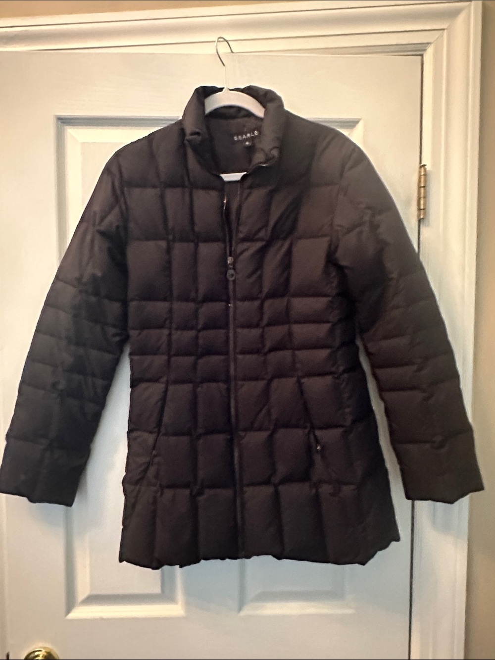 Searle Black Quilted Packable Puffer Coat